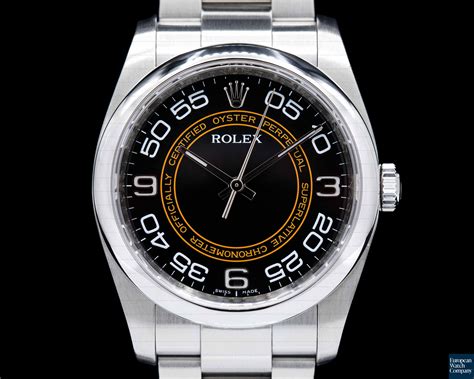 rolex oyster perpetual black orange